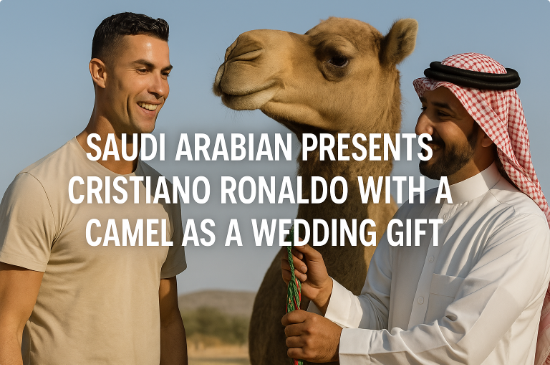 Arabia Saudita le Regala a Cristiano Ronaldo un Camello como Regalo de Boda
